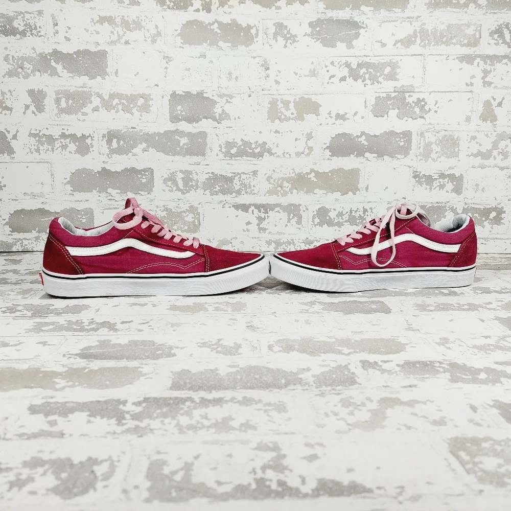 Vans Off the Wall Low Old Skool Rumba Red Suede Skateboard Sneakers C395 - Picture 7 of 11